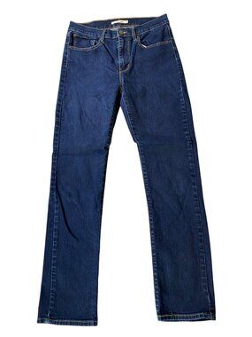 Levis 724 High Rise Straight Jeans Dark Wash Denim W30 L30